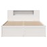 Estructura de cama sin colchón madera maciza blanca 120x190