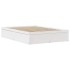 Estructura de cama sin colchón madera maciza blanca 120x190