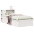 Estructura de cama sin colchón madera maciza blanca 75x190