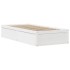 Estructura de cama sin colchón madera maciza blanca 75x190