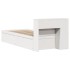 Estructura de cama sin colchón madera maciza blanca 75x190