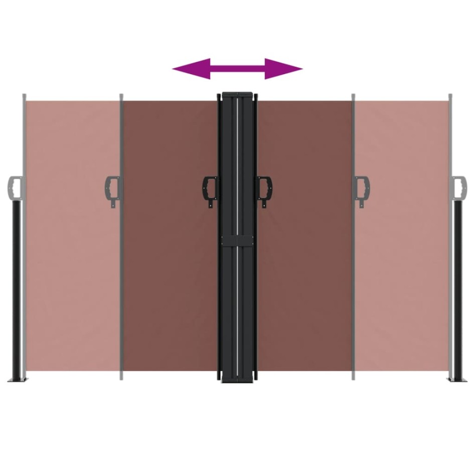 Toldo lateral retráctil marrón 160x1200