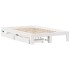 Estructura de cama sin colchón madera de pino blanca 120x200