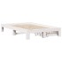 Estructura de cama sin colchón madera de pino blanca 120x200