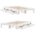 Estructura de cama sin colchón madera de pino blanco 135x190