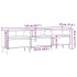 Mueble de TV madera ingeniería madera envejecida 150x30x44,5