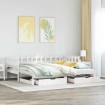 Sofá cama nido con cajones sin colchón blanco 80x200 cm