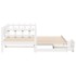 Sofá cama nido con cajones sin colchón blanco 80x200