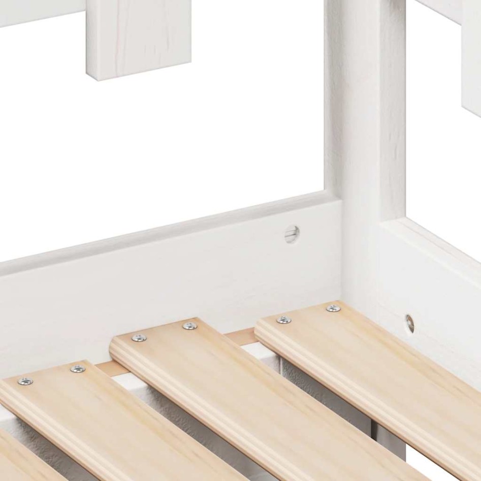 Sofá cama nido con cajones sin colchón blanco 80x200