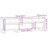 Mueble de TV madera ingeniería madera envejecida 150x30x44,5