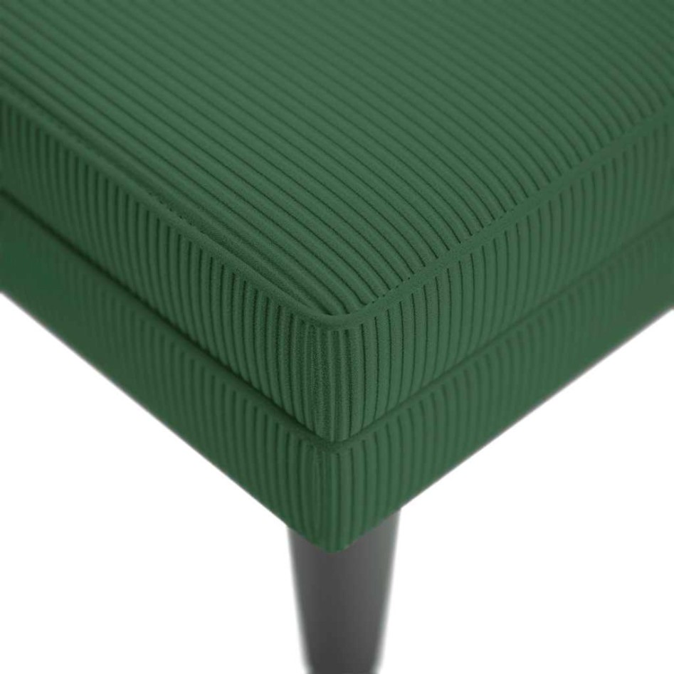 Chaise longue con cojín de tela de pana verde