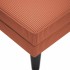 Chaise longue con cojín de tela de pana rojo y