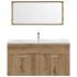 Juego de muebles baño 3 piezas madera ingeniería roble
