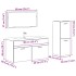 Juego de muebles baño 3 piezas madera ingeniería roble