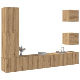 Mueble para TV de pared madera contrachapada artesanal 5