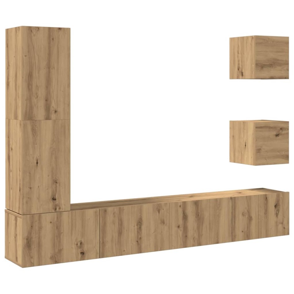 Mueble para TV de pared madera contrachapada artesanal 5