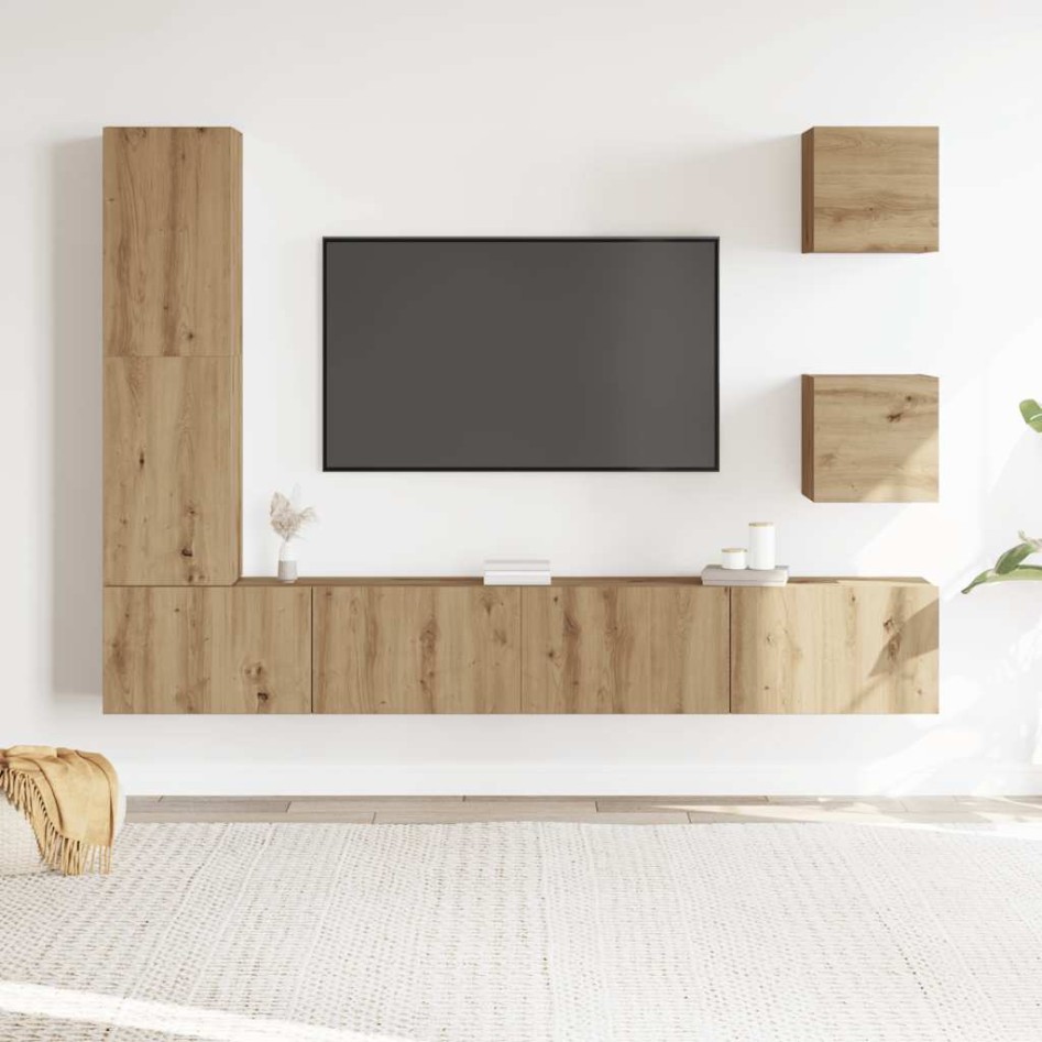 Mueble para TV de pared madera contrachapada artesanal 5