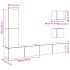 Mueble para TV de pared madera contrachapada artesanal 5