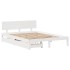 Estructura de cama con cajones madera de pino blanco 120x200