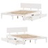 Estructura de cama con cajones madera de pino blanco 120x200