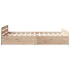 Estructura de cama sin colchón madera de pino maciza 120x200