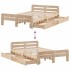 Estructura de cama sin colchón madera de pino maciza 120x200