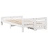 Estructura de cama sin colchón madera maciza blanca 120x190