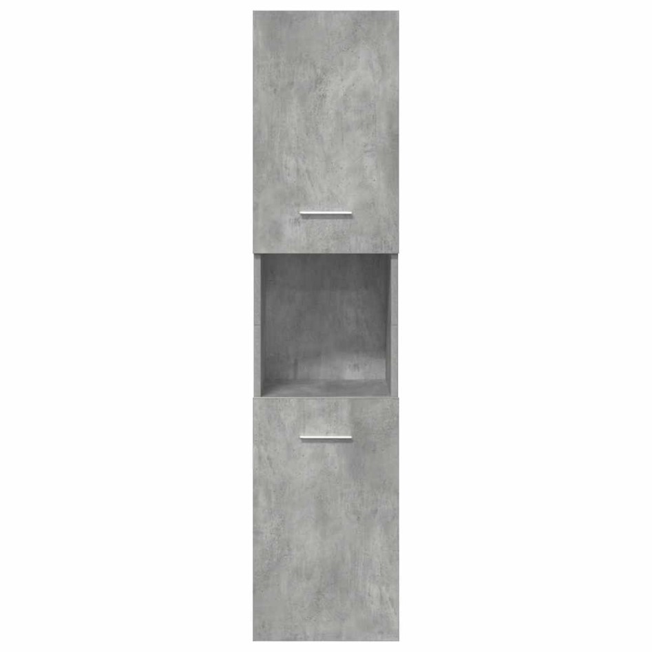 Juego muebles de baño 4 pzas madera contrachapada gris