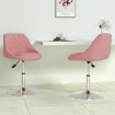 Sillas de comedor giratorias 2 unidades terciopelo rosa