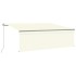 Toldo retráctil manual con persiana crema 4,5x3