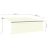 Toldo retráctil manual con persiana crema 4,5x3
