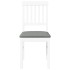 Sillas de comedor con cojines 2uds madera maciza blanco