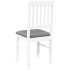 Sillas de comedor con cojines 2uds madera maciza blanco