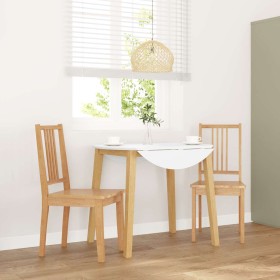 Sillas de comedor  2 uds madera maciza natural
