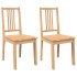 Sillas de comedor  2 uds madera maciza natural