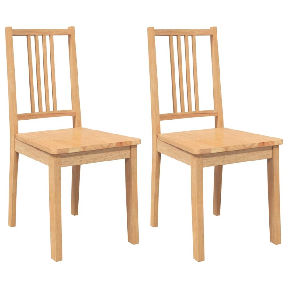 Sillas de comedor  2 uds madera maciza natural
