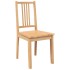 Sillas de comedor  2 uds madera maciza natural
