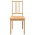 Sillas de comedor  2 uds madera maciza natural
