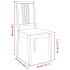 Sillas de comedor  2 uds madera maciza natural