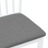 Sillas de comedor con cojines 2uds madera maciza blanco