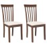 Sillas de comedor con cojines 2 uds madera maciza marrón