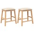 Sillas de bar con cojines 2 uds madera maciza