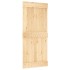 Puerta corredera con herrajes madera maciza de pino 90x210