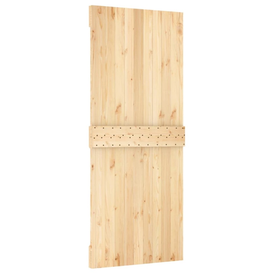 Puerta corredera con herrajes madera maciza de pino 85x210