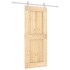 Puerta corredera con herrajes madera maciza de pino 85x210