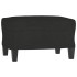Sillón con taburete tela negro 60