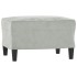 Sillón con taburete terciopelo gris claro 60
