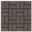 Baldosas de porche WPC 30x30 cm 2 m² marrón oscuro 22 unidades
