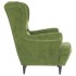 Sillón de terciopelo verde