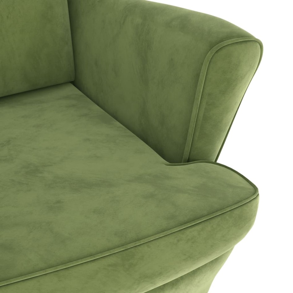 Sillón de terciopelo verde